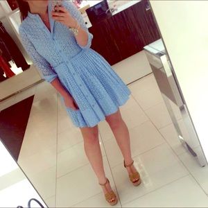 MICHAEL KORS blue eyelet dress